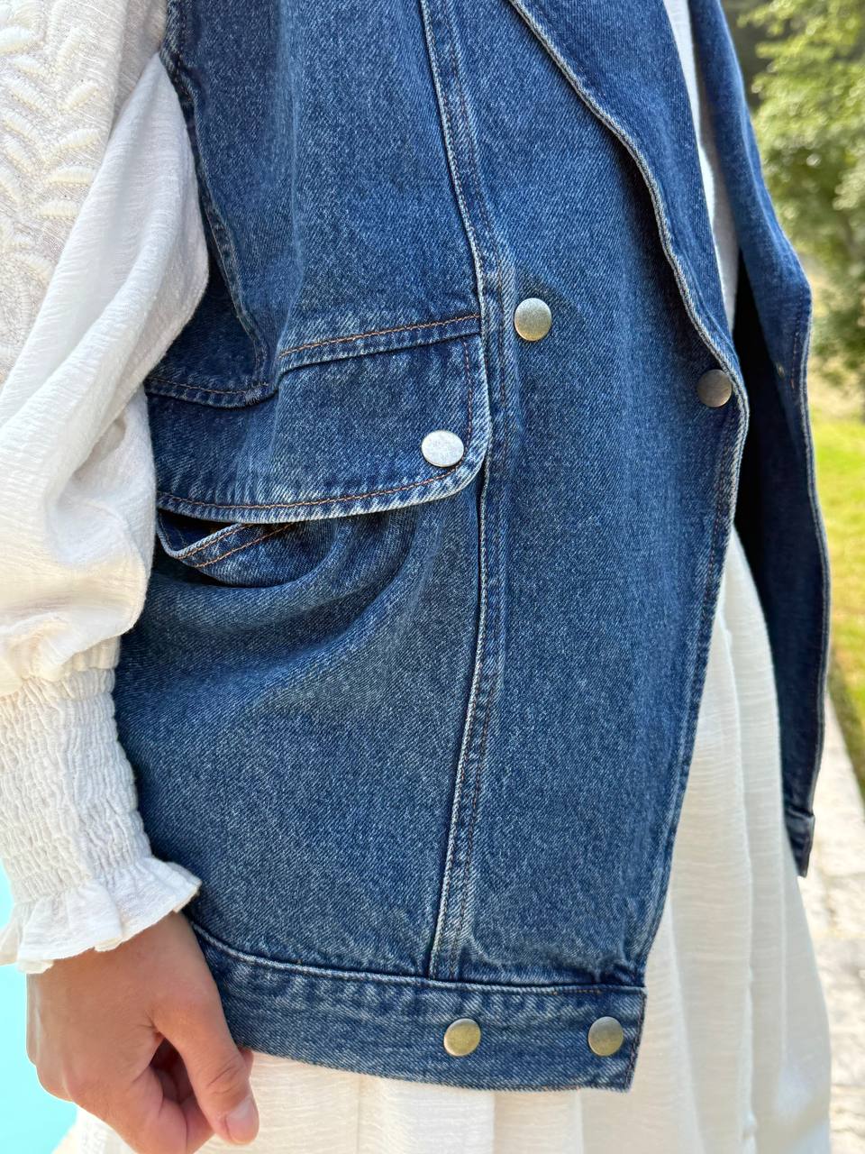 Veste en jean sans manche RONY