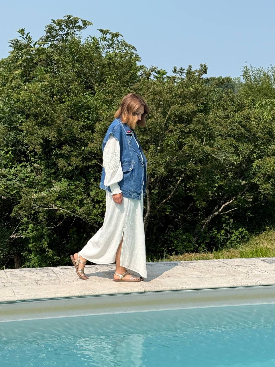 Veste en jean sans manche RONY