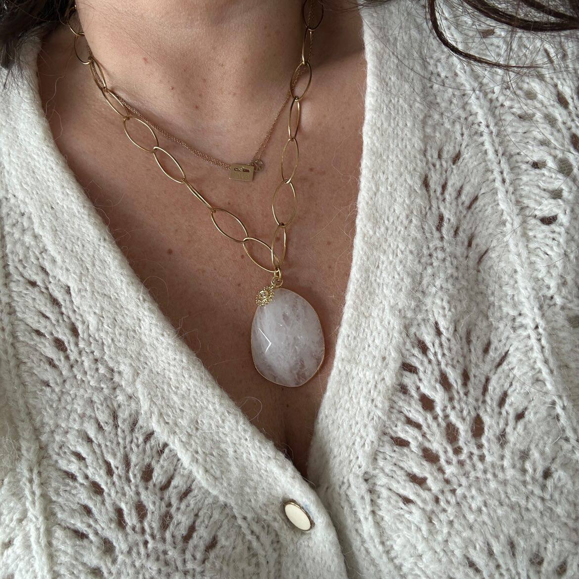 Collier cristal de roche