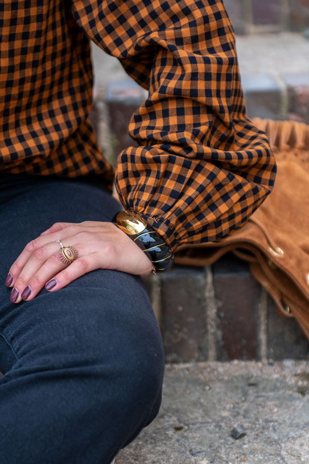 Bracelet jonc avec dorures