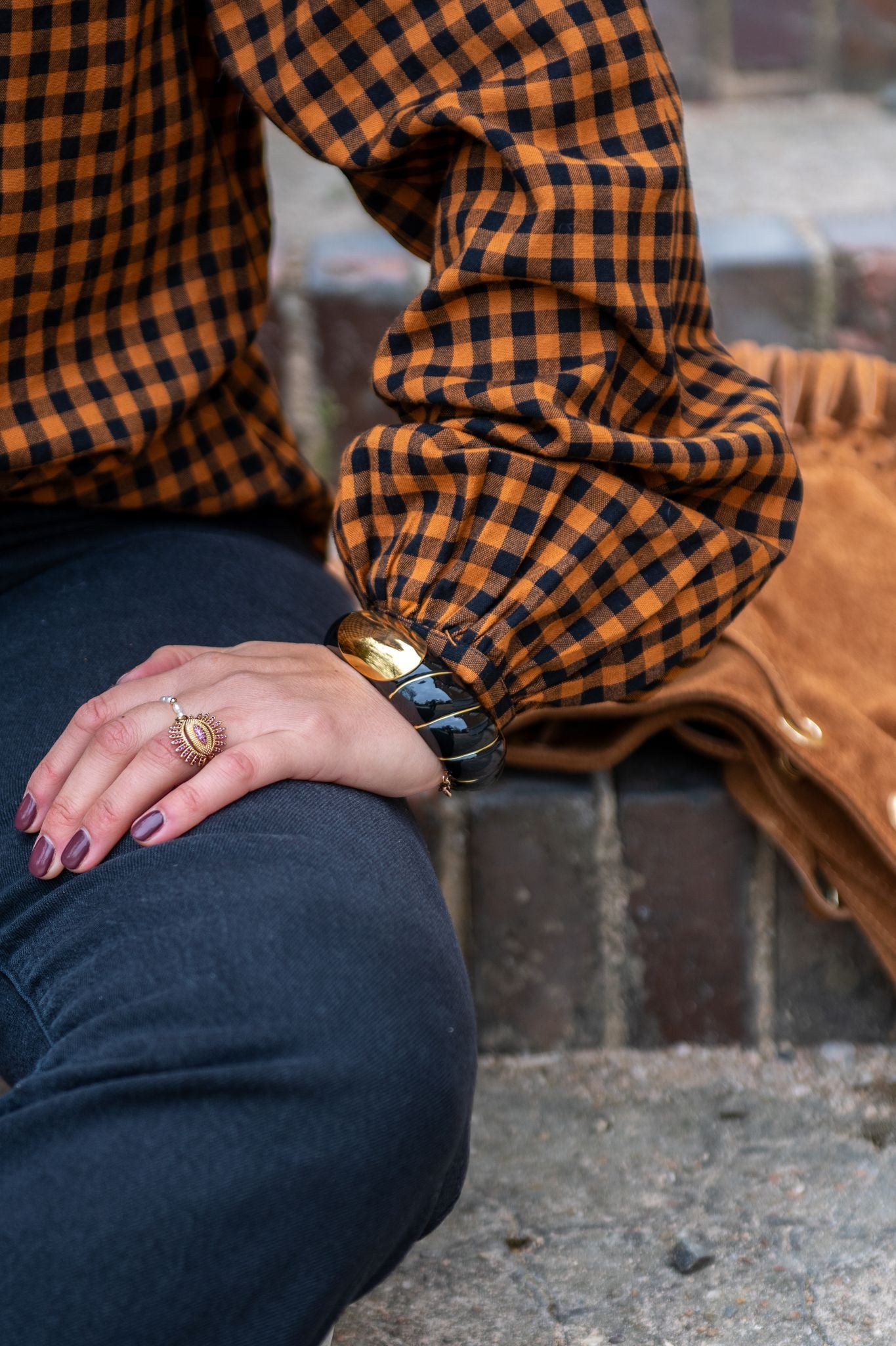 Bracelet jonc avec dorures