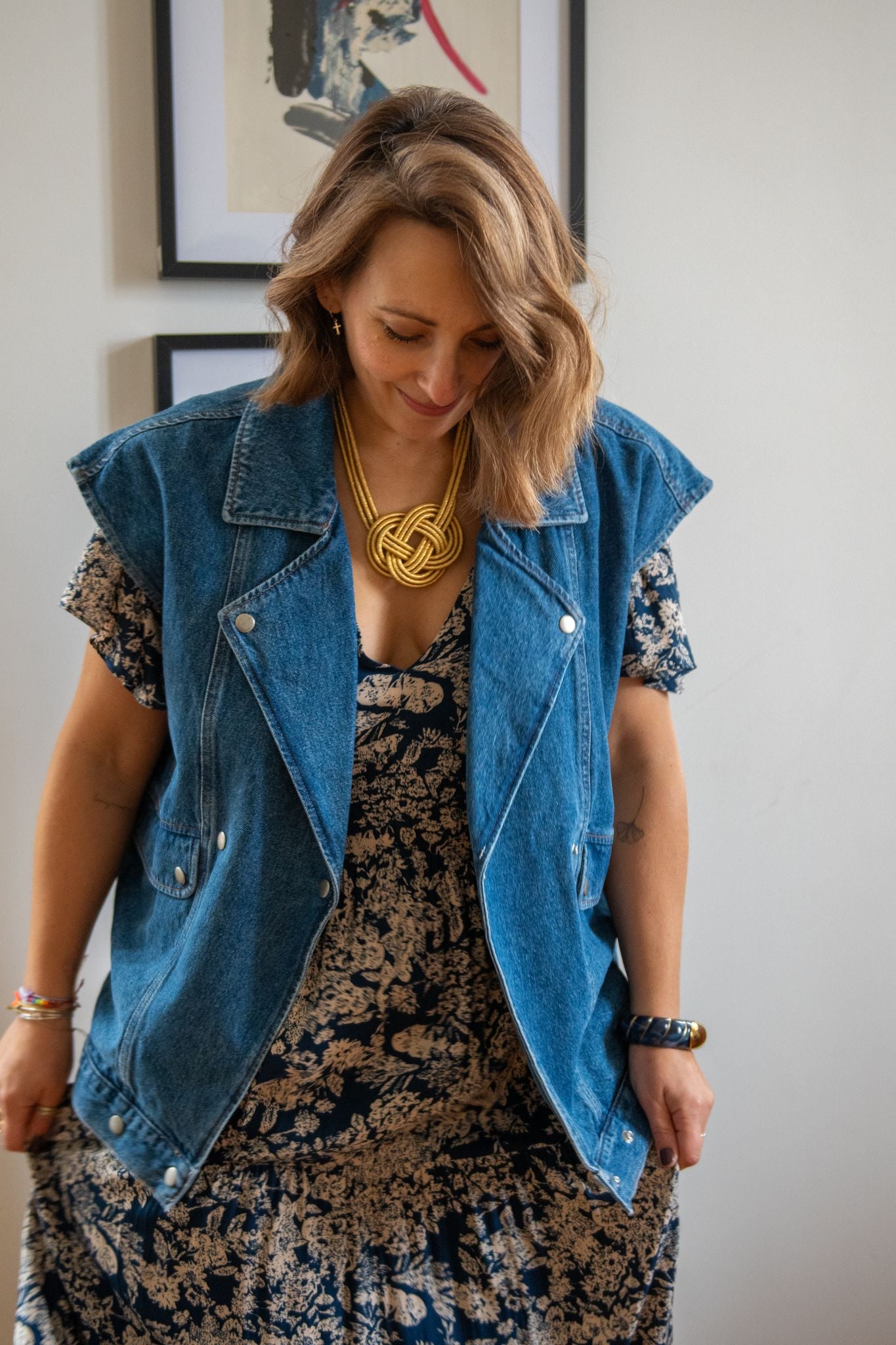 Veste en jean sans manche RONY