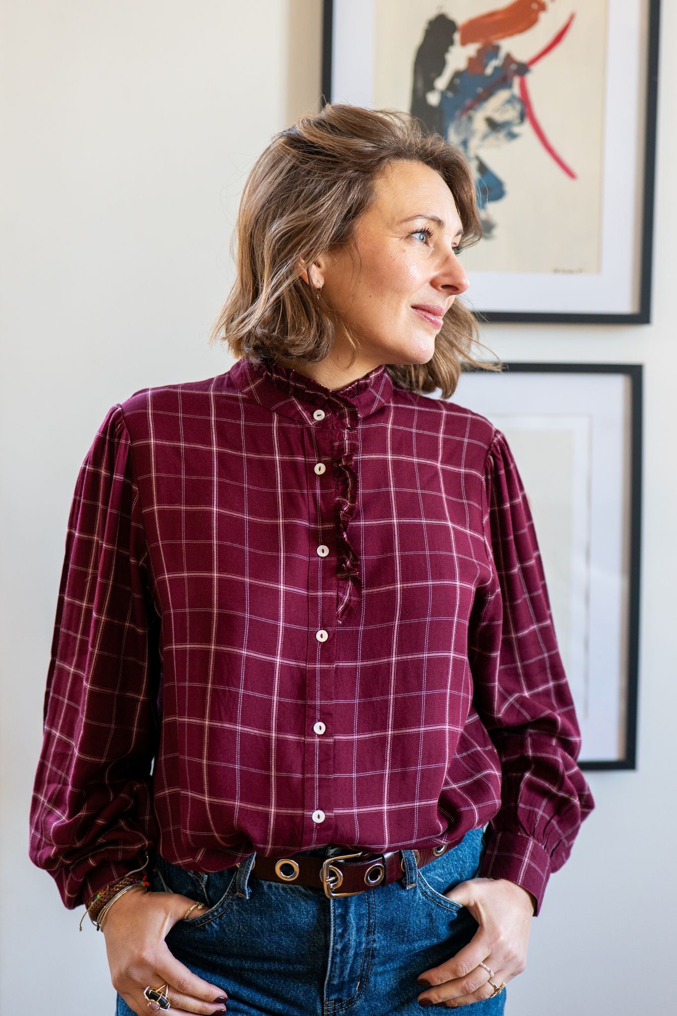 Blouse bordeaux Rosalie