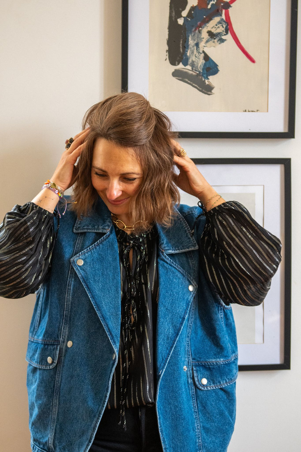 Veste en jean sans manche RONY