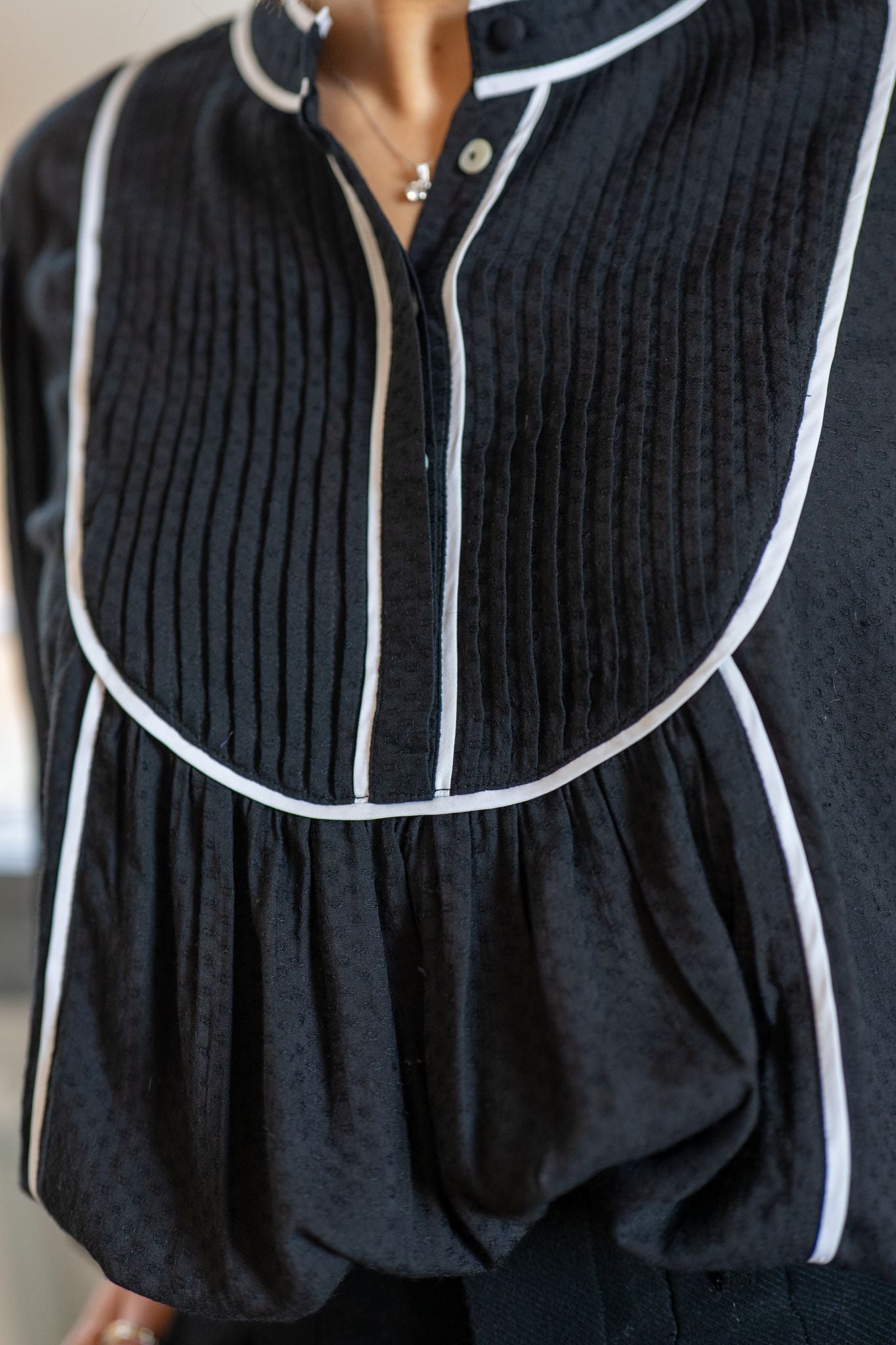 Blouse noire fluide Séraphine