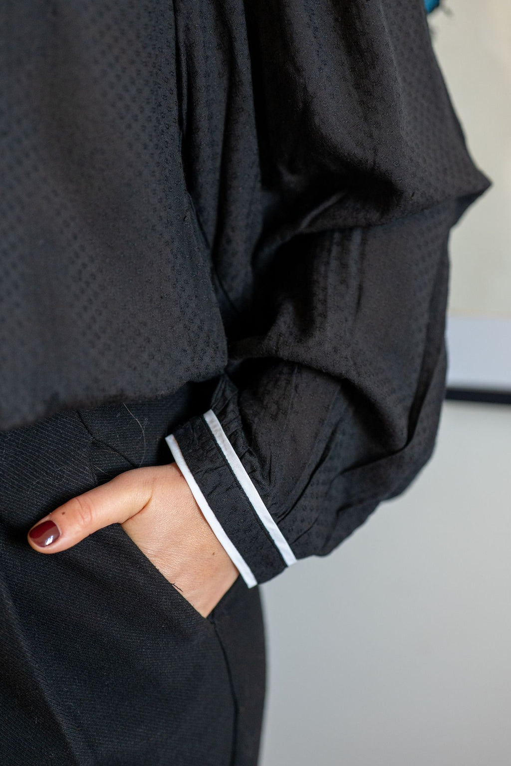 Blouse noire fluide Séraphine