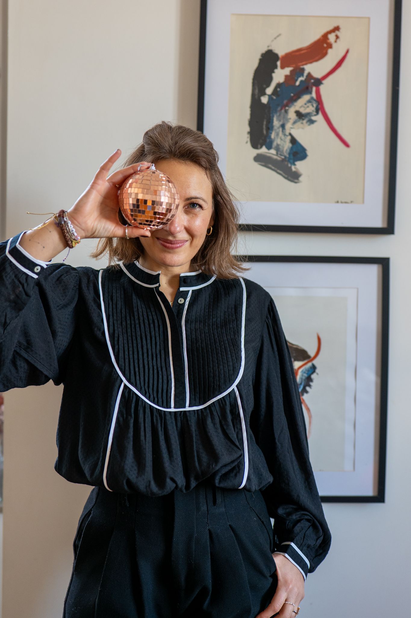 Blouse noire fluide Séraphine