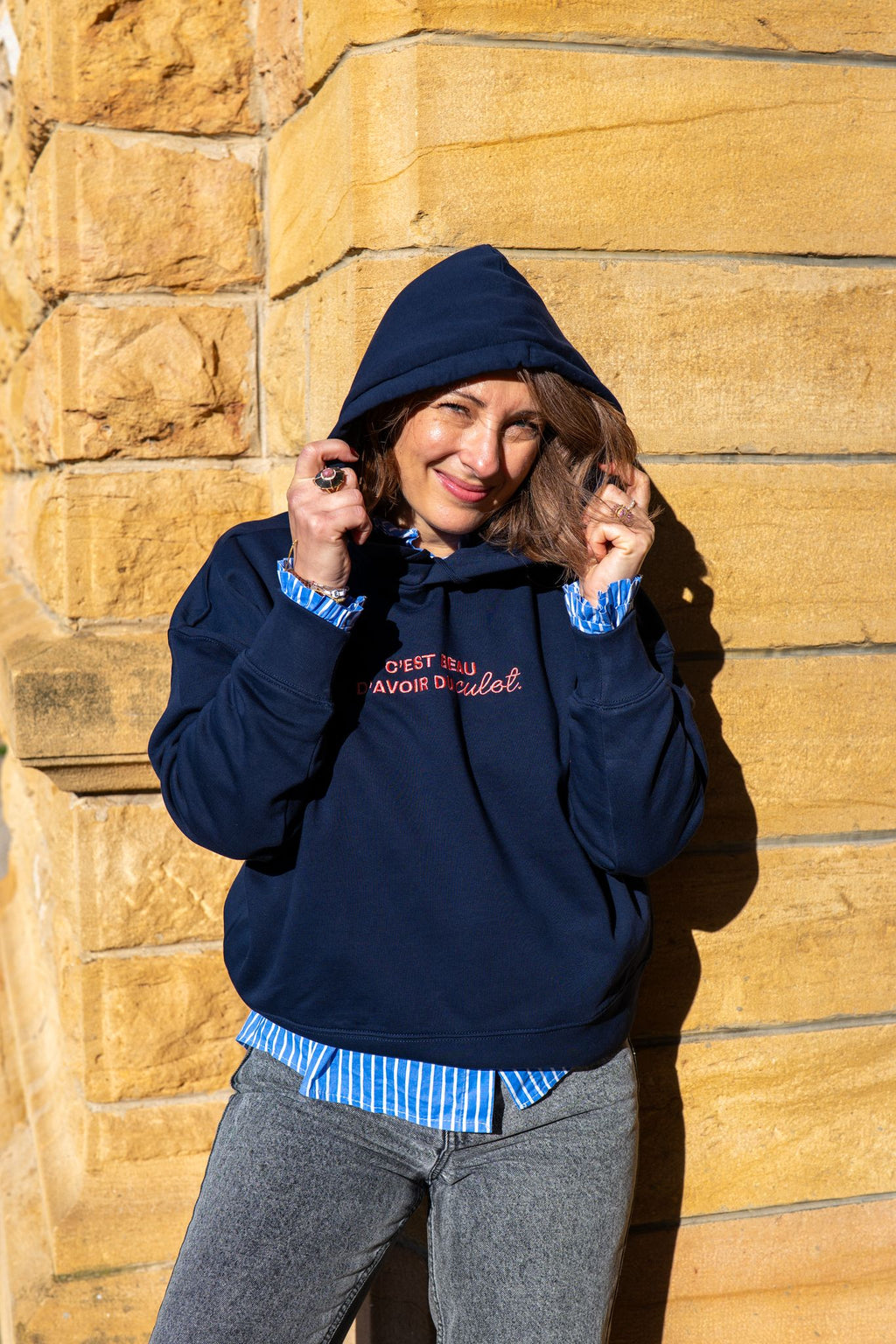 Sweat à capuche "C'est beau d'avoir du culot"