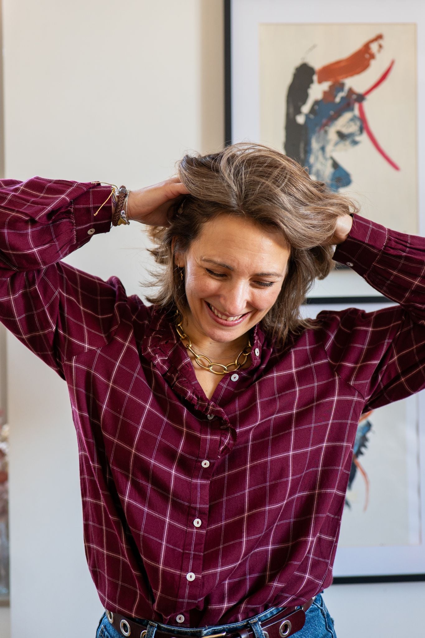 Blouse bordeaux Rosalie